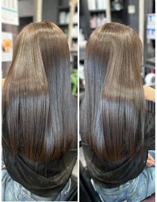 ロング 安田 恵のヘアスタイル