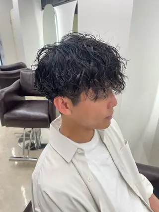 パーマ メンズ 新宿/韓国ヘア/ 髪質改善ストレートのヘアスタイル