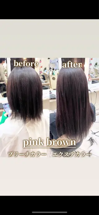 ロング ハイトーンカラー シールエクステのヘアスタイル