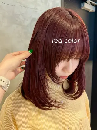 セミロング カラー ヘアアレンジ 顔周りカット×透明感 カラー💫AINAのヘアスタイル