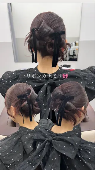 セミロング ヘアアレンジ 薄田 珠美のヘアスタイル