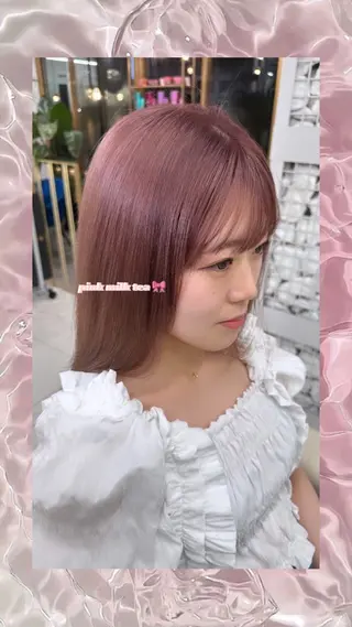 ミディアム 林本 来夢のヘアスタイル