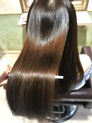 ミディアム カラー 髪質改善🩵縮毛矯正 代々木/木下のヘアスタイル
