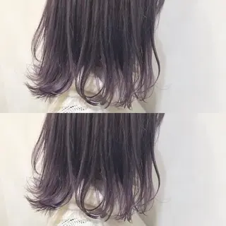 ミディアム カラー ヘアアレンジ 🫧柔色/トレンド カラー/川辺晴加のヘアスタイル
