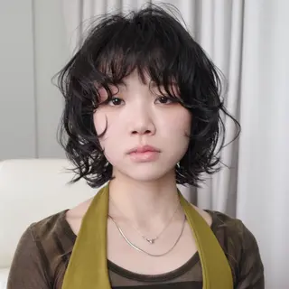 ミディアム パーマ ボブ特化美容師/ ボブパーマ/ミツイのヘアスタイル