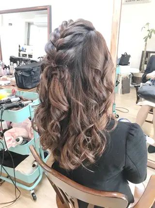 ロング ヘアアレンジ キッズ ネイル 早朝✨ヘアセット 着付け/清水玲歌のヘアスタイル