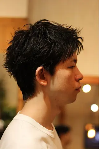 パーマ メンズ 🪻二宮俊カットモデ ル縮毛矯正募集🪻のヘアスタイル