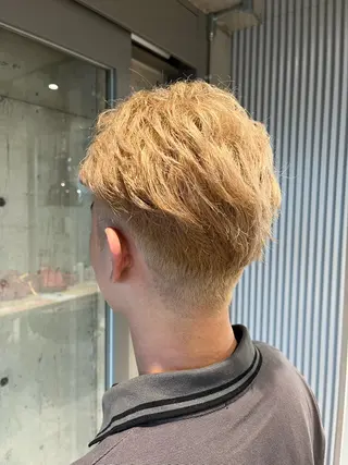 カラー メンズ ボブ×艶カラー 特化・リクト💥のヘアスタイル