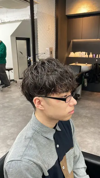 ショート パーマ ヘアアレンジ メンズ ⚡️王道メンズ⚡️ 北千住駅近！のヘアスタイル