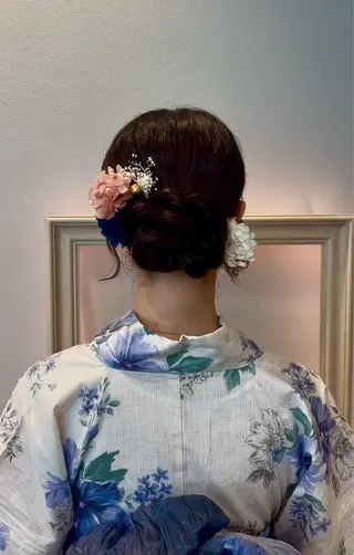 セミロング ヘアアレンジ エクステ🫧アレンジ ￤横浜  ももはのヘアスタイル