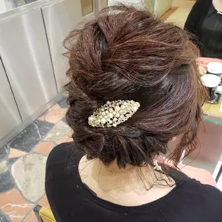 ショート ヘアアレンジ 美谷添(ミヤゾエ) まどか大人ヘアサロンのヘアスタイル