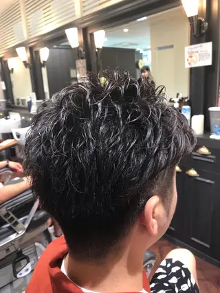 ショート パーマ アザマ　ヤスカツ _rosso 川口のヘアスタイル