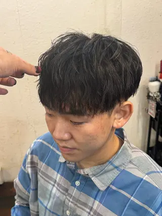 ショート パーマ メンズ men'sモテ 髪🫧ｼｵﾝのヘアスタイル