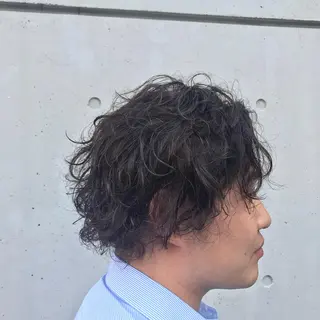 パーマ メンズ ニュアンスパーマ/ レイヤー/茶屋町のヘアスタイル