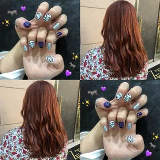 セミロング カラー ヘアアレンジ マツエク・マツパ TSUNA 🌙 Lim 五反田のマツエク・マツパデザイン