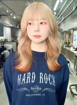 カラー かずくん🦩名古屋 ハイトーン/レイヤーのヘアスタイル