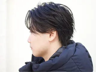 ショート パーマ メンズ 稲村侑斗ダウンパーマ メンズパーマのヘアスタイル