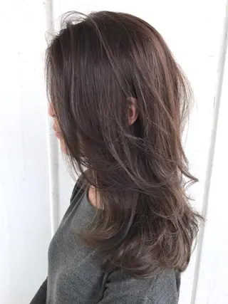 セミロング カラー パーマ ヘアアレンジ 境 健助のヘアスタイル