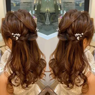 セミロング ヘアアレンジ CASA 祇園四条のヘアスタイル