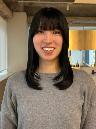 セミロング 梅田美容室/美髪 /sayaのヘアスタイル