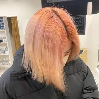 ミディアム カラー ワタナベ リリコのヘアスタイル