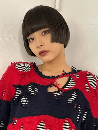 ショート カラー スパイラルパーマ 🌐hina⭐️のヘアスタイル