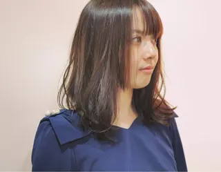 ミディアム カラー 髪質改善・縮毛矯正/ 下村陽平のヘアスタイル