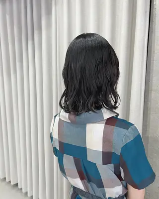 ミディアム パーマ ボブパーマコテ巻き風 パーマNo1深江秀平のヘアスタイル