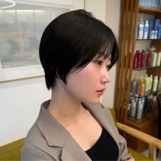 ショート 【ショート/ボブ 丸みショート】深萱のヘアスタイル