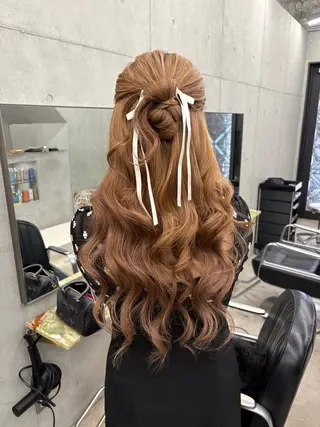 ロング ヘアアレンジ blink所属・暖色/ブラウン/ 透明感/ゆうかのヘアスタイル