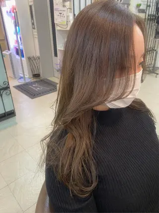 ロング カラー ヘアアレンジ kame|レイヤー / 似合わせ顔周りのヘアスタイル