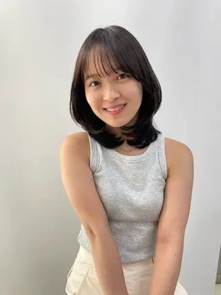 ミディアム カットモデル募集中 🤍harunaのヘアスタイル