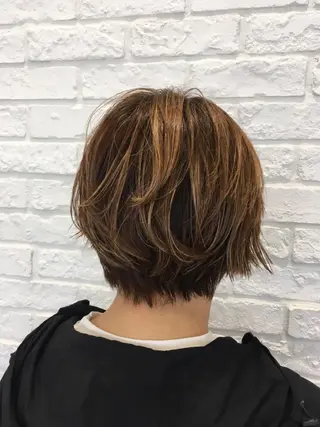 ショート 傷んだ髪をサラサラに 曲がる縮毛矯正◎高岡のヘアスタイル