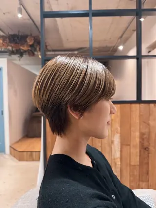 ショート ハイトーン/パーマ 大名 sakiのヘアスタイル