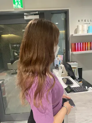 ロング カラー ブリーチなしカラー RURI🩵のヘアスタイル