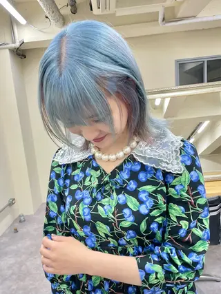 カラー レディースパーマ モデル募集RIKOのヘアスタイル