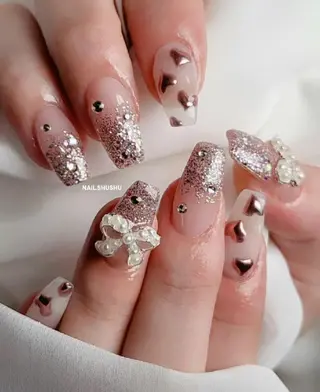 ネイル 3dパーツ/流行り 👧shushu❤️のネイルデザイン