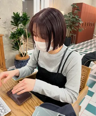 カラー RIN🎀レイヤー/ ボブ/オリーブカラーのヘアスタイル