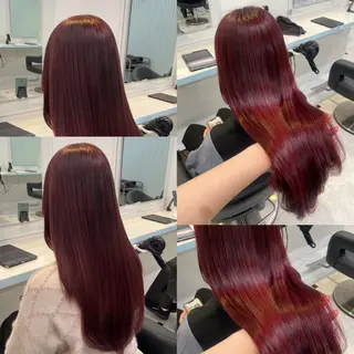 ロング カラー ヘアアレンジ 🇰🇷韓流暖色ヘア 🍒saaya🍒のヘアスタイル