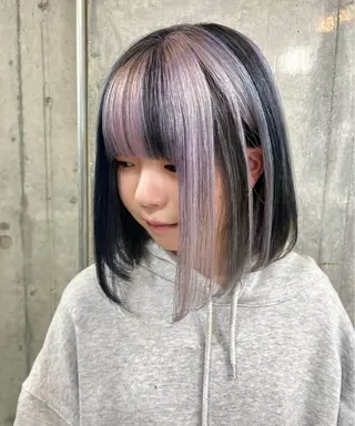 ミディアム カラー 派手髪デザインカラー ヒロカのヘアスタイル