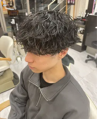 ショート パーマ メンズ 🌻メンズカット 落合諒🌻のヘアスタイル