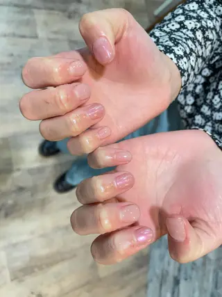 ネイル はばすみれ🎀ﾈｲﾙ 光ﾌｪｲｼｬﾙ ﾍｱのネイルデザイン