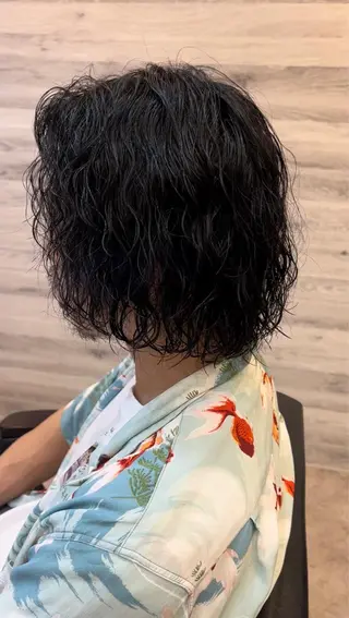 ミディアム パーマ メンズ 佐藤祐輔 メンズパーマのヘアスタイル