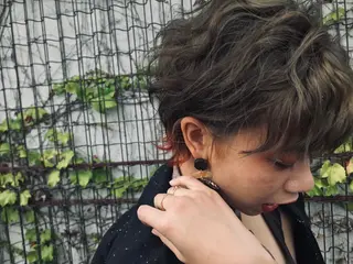 ミディアム カラー パーマ ヘアアレンジ 大野 あさみのヘアスタイル