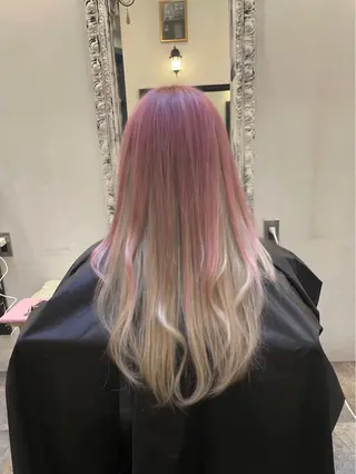 ロング カラー 小顔レイヤー× 透明感カラー|ユウキのヘアスタイル