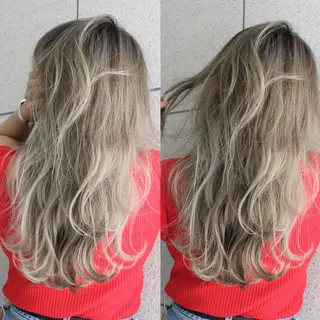 ロング カラー 平野 朋未のヘアスタイル