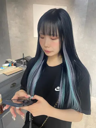 ロング カラー 福西 洋斗のヘアスタイル