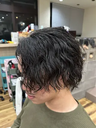 ミディアム パーマ メンズ ✂️メンズカット✂️ ソノベレオのヘアスタイル