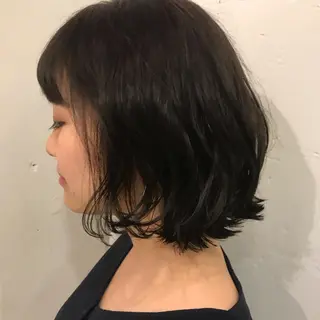 ミディアム カラー パーマ めざわ ゆうきのヘアスタイル