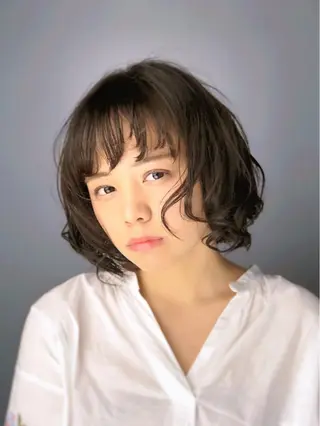 ショート カラー パーマ 縮毛矯正×髪質改善 店長　DAITOのヘアスタイル